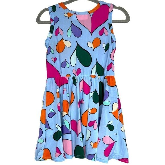 NEW Dot Dot Smile Two Tone Heart Blue Tank Dress 12-24 Months - Picture 6 of 6